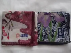 藍染・琉球紅型ハンカチ　2枚セット　城間 栄順のサムネイル
