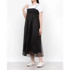 cepo 2WAYチュールキャミワンピース （ブラック）のサムネイル