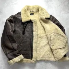 てぬさん AVIREXメンズ B-3 フライトジャケット ライダース 40 AVIREX 本革 B-3ジャケット ムートンジャケット メンズ USA フライト