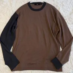 (美品) ユニクロ +J カシミヤ100% ニット ブラウン クルーネック L
