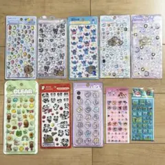 ボンボンドロップ　スティッチ　しずくちゃん　タイルシール　おはじきシール　あわわ