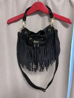 Beaure ROPE PICNIC フリンジ ショルダーバッグ 牛革 黒のサムネイル