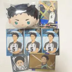 ハイキュー　赤葦京治　リバーシブルぬいぐるみ　　クリアカード　ウエハース