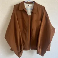 BEAUTY&YOUTH ブラウンオーバーサイズシャツ