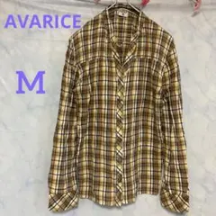 【AVARICE】カジュアルシャツ(M)ボタンダウン(綿100%)チェック