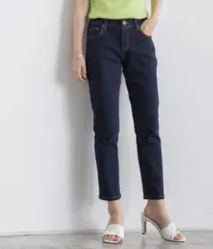 【Pierrot】大人のためのゆるテーパードデニム ストレッチ