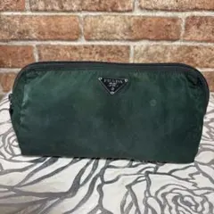 PRADA ダークグリーン ポーチ