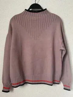 最終価格　レスピーギ　バイカラー ニット　セーター ピンクグレー系