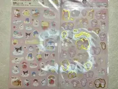 箔押しシール　サンリオキャラクターズ、マイメロディ2種セット