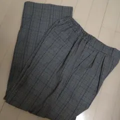 Samansa Mos2 チェック柄 ワイドパンツ S