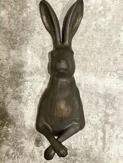 Yarnnakarn ヤナカーン ウサギ 黒 ウォールオブジェ 壁掛け