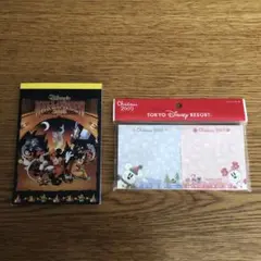 メモ帳　付箋紙（ディズニーランドハロウィン、クリスマス）【３冊セット】