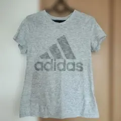 adidas 半袖 Tシャツ グレー ロゴプリントのサムネイル