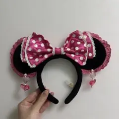 ディズニー 水玉リボンカチューシャ