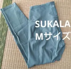 匿名配送　SUKALA アシンメトリーギャザーレギンス　M　スモークグリーン