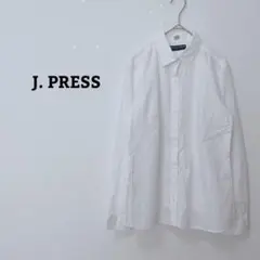 ジェイプレス　シャツ　ブラウス　オフィカジ　長袖　刺繍　ストライプ　綿100　Ｍのサムネイル