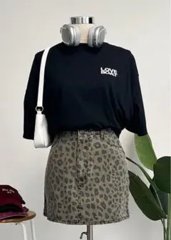 デニムスカート ヒョウ柄 樹乃 Avail