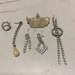 1970年代アメリカヴィンテージ　ビジューアクセサリー6点セット