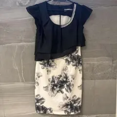 JEWELS フラワー柄 ミニドレス L