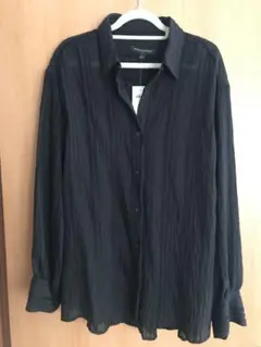 バナナリパブリック黒長袖ブラウス 新品未使用タグ付き