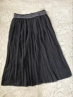 最終価格　美品　サマンサモスモスSM2 上品ドット軽やかプリーツスカート　春夏秋