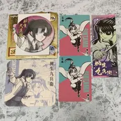 銀魂展 柳生九兵衛 コレクション缶バッジ アートコースター他