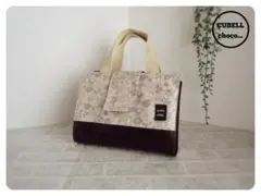 受注制作☆辞書カバー☆レビューブックカバー☆レトロ花柄(ラベンダーグレイ)