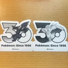 レシラム　ゼクロム　ポケモン　ポップアップ　３０周年記念 ランダムステッカー ポケモン 30周年記念 ステッカー ゼクロム レシラム - メルカリ
