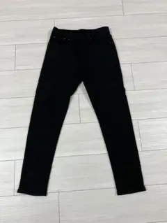 黒スリムフィット　パンツ　ズボン　ユニクロMサイズ　ウエストゴム　生地ストレッチ