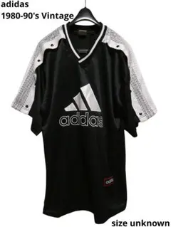 80-90sヴィンテージadidas！グレータグ！アディダス半袖メッシュジャージ