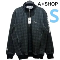 新品タグ 訳あり FILA ハーフジップ ゴルフウェア トレーナー グリーン S