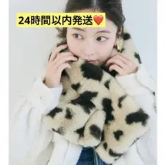 coca❤️コカ　マフラー　ティペット　ファー　牛柄　アニマル柄　お洒落　防寒