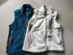 モンベル　フリースベスト 青 白 2色セット