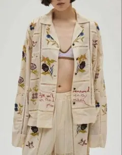新品】Embroidery Patchwork Shirts バーガンディ - メルカリ