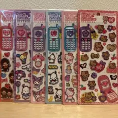 正規品 平成はっぴーフォン ステッカー サンリオ他6種