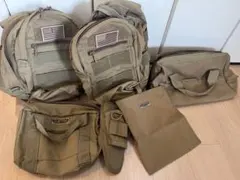 【24時間以内発送可】 CLAYTON ミリタリー装備 6点セット カーキ