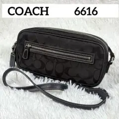 COACH コーチ ミニ ショルダーバッグ キャンバス レザー シグネチャー