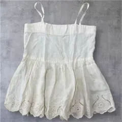 ネセセア スカラップ刺繍キャミソール アイボリー サイズF