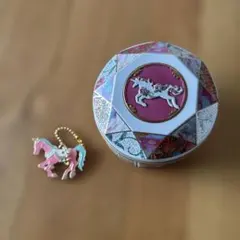 【美品】青山デカーボ　ユニコーン缶　ピンク