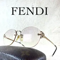 FENDI フェンディ ズッカ柄 メガネ ゴールド・ブラウンフレーム - メルカリ