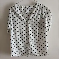 水玉半袖ブラウス Mサイズ