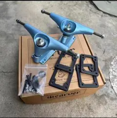 Carver スケートボード トラック ブルー*3