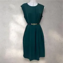 ユニクロ❤️ノースリーブコクーンワンピース❤️Mサイズ❤️グリーン❤️シンプル