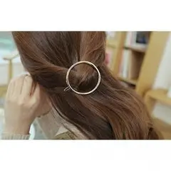 新品☆ゴールドバレッタ☆丸型ヘアクリップ