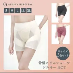 芦屋美整体 骨盤スリムショーツシルキーHOT 同サイズ3色セット Mサイズ 新品