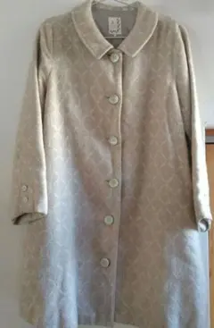 サマンサモスモス ベージュ模様入りロングコート