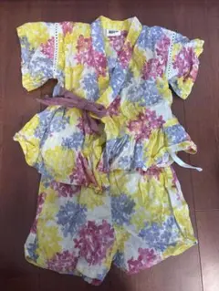 甚平　ブリーズ　黄色　80cm セパレート