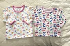 キルト肌着　あったか　女の子　ベビー　80cm 長袖シャツ