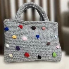 ハンドメイド手編みバッグ