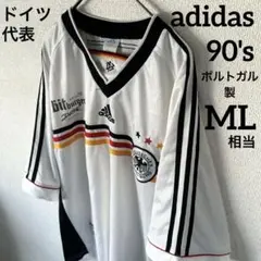 【激レア】90s adidas アディダス　ドイツ代表　ゲームシャツ　刺繍　ML